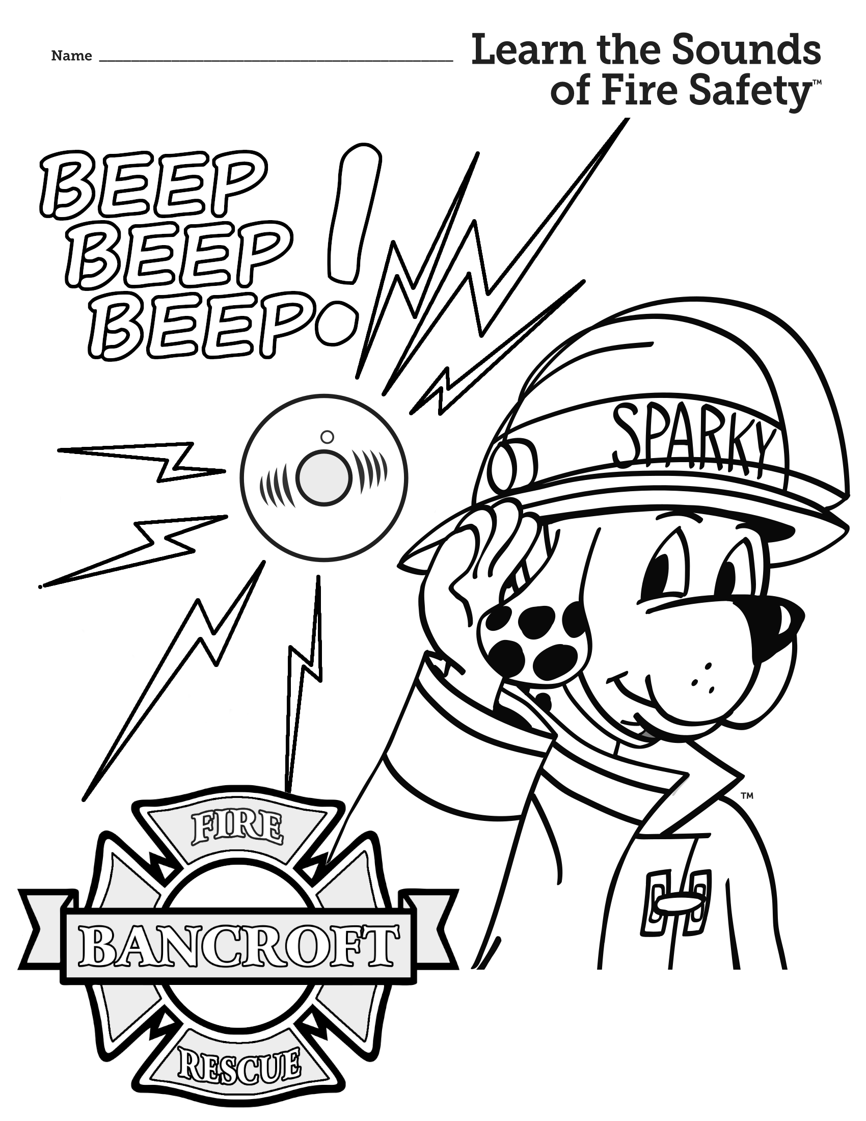 Saved By The Beep Colouring Entries – Kindergartens – Bancroft Fire ...
